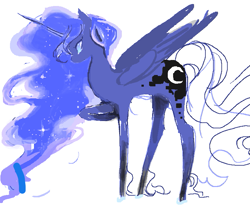 Size: 751x624 | Tagged: safe, artist:costly, princess luna, alicorn, pony, g4, female, mare, simple background, solo, white background, wip