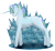 Size: 2960x2710 | Tagged: safe, artist:loopina, oc, oc:snow glacier, hybrid, pony, unicorn, wendigo, high res, ice, male, poctober, simple background, solo, stallion, transparent background