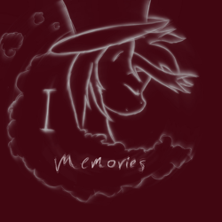 Size: 700x700 | Tagged: dead source, safe, artist:spp, oc, oc:eleanor, pony, album cover, bust, cloud, eyes closed, hat, monochrome, portrait, solo, top hat, viricide filly