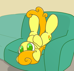 Size: 1485x1440 | Tagged: safe, artist:greenhoof, carrot top, golden harvest, earth pony, pony, g4, couch, cute, cutie top, female, lying down, mare, simple background, solo, vector