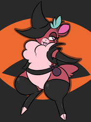 Size: 1668x2237 | Tagged: safe, artist:steelsoul, pomfy, deer, reindeer, them's fightin' herds, clothes, community related, costume, halloween, halloween costume, hat, holiday, nightmare night, wide hips, witch, witch hat