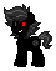 Size: 180x228 | Tagged: safe, oc, oc only, oc:blue cookie, earth pony, pony, pony town, creepy, creepy smile, earth pony oc, halloween, holiday, pixel art, red eyes, simple background, smiling, solo, spooky, transparent background