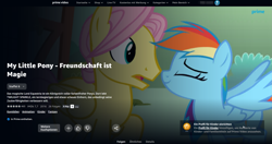 Size: 3133x1652 | Tagged: safe, artist:asika-aida, fluttershy, rainbow dash, pegasus, pony, g4, adorascotch, amazon prime video, amazon.com, boop, butterscotch, cute, dashabetes, double rainboom puppet, eyes closed, fake, fake screencap, faker than a three dollar bill, female, frown, german, half r63 shipping, male, mare, noseboop, open mouth, raised hoof, rule 63, rule63betes, ship:butterdash, ship:flutterdash, shipping, smiling, spread wings, stallion, straight, surprised, vector, wide eyes, wings