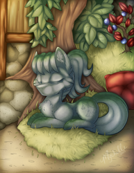 Size: 2550x3300 | Tagged: safe, artist:mychelle, oc, pony, female, high res, lying down, mare, prone, solo, statue