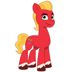 Size: 1200x1200 | Tagged: safe, artist:prixy05, sprout cloverleaf, earth pony, pony, g5, my little pony: tell your tale, confident, looking at you, male, simple background, smiling, solo, stallion, transparent background, vector