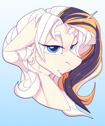 Size: 3000x3600 | Tagged: safe, artist:chapaevv, oc, oc only, oc:solarah, pegasus, pony, bust, commission, female, gradient background, high res, looking at you, solo, tongue out