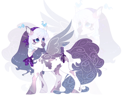 Size: 3000x2408 | Tagged: safe, artist:shady-bush, oc, oc only, original species, pony, scented pony, artificial wings, augmented, closed species, female, high res, magic, magic wings, mare, simple background, solo, white background, wings, zoom layer