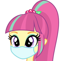 Size: 3840x3840 | Tagged: safe, artist:brokenadam, artist:mawii17, edit, sour sweet, equestria girls, g4, clothes, coronavirus, covid-19, crystal prep, crystal prep academy, crystal prep academy students, crystal prep shadowbolts, face mask, high res, mask, school uniform, simple background, solo, transparent background