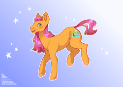 Size: 5787x4092 | Tagged: safe, artist:katarablankart, island rainbow (g3), earth pony, pony, g3, gradient background, solo