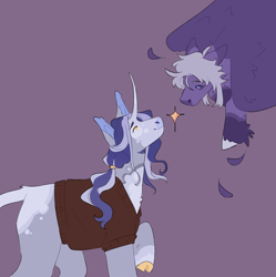 Size: 2056x2061 | Tagged: safe, artist:deepforestdarling, silver script, star bright, pegasus, pony, unicorn, g4, gay, high res, male, shipping, starscript