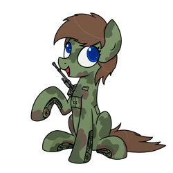 Size: 3000x3000 | Tagged: safe, artist:superderpybot, oc, oc only, original species, pony, tank pony, gun, happy, high res, ponified, ponified vehicle, simple background, sitting, tank (vehicle), tankette, tks, transparent background, weapon