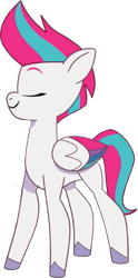 Size: 456x916 | Tagged: safe, edit, edited screencap, editor:pascalmulokozi2, screencap, zipp storm, pegasus, pony, g5, my little pony: tell your tale, zipp's flight school, spoiler:g5, spoiler:my little pony: tell your tale, spoiler:tyts01e02, adorazipp, background removed, colored wings, concave belly, cute, eyebrows, eyes closed, female, hooves, mare, multicolored wings, not a vector, simple background, slender, smiling, solo, thin, transparent background, wings