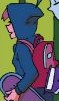 Size: 59x101 | Tagged: safe, idw, official comic, heavy blue, ollie kicks, human, equestria girls, g4, spoiler:comic, spoiler:comicannual2013, background human, backpack, lockers, male, skateboard