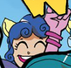 Size: 101x97 | Tagged: safe, idw, official comic, skyfall (g4), human, equestria girls, g4, spoiler:comic, spoiler:comicannual2013, eyes closed, fake ears, female, hands in the air, open mouth