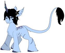 Size: 2486x2036 | Tagged: safe, artist:brainiac, classical unicorn, pony, unicorn, claw scar, cloven hooves, ear piercing, earring, final fantasy, final fantasy xiv, high res, horn, jewelry, knife scar, leonine tail, male, piercing, scar, ser aymeric, simple background, solo, stallion, transparent background, unshorn fetlocks, whip scar