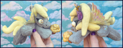Size: 3264x1283 | Tagged: safe, artist:krazykari, derpy hooves, pegasus, pony, g4, food, irl, muffin, photo, plushie, solo