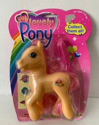 Size: 1125x1423 | Tagged: safe, earth pony, pony, ages 3+, choking hazard, collect them all, female, mare, my lovely pony, solo, sticker, tangerine sunset