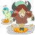 Size: 2000x2000 | Tagged: safe, artist:bennimarru, sandbar, yona, earth pony, pony, yak, g4, bedroom eyes, cloven hooves, duo, faic, female, high res, male, pumpkin, ship:yonabar, shipping, simple background, straight, transparent background, yak smash