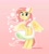 Size: 1843x2048 | Tagged: safe, artist:anotherdeadrat, fluttershy, pegasus, pony, g4, :o, bipedal, blushing, clothes, cute, dress, female, flower, flower in hair, flower on ear, gradient background, looking at you, mare, open mouth, outline, partially open wings, shyabetes, skirt blow, solo, spring dress, sundress, white outline, windswept mane, wings