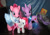 Size: 600x414 | Tagged: safe, diamond rose, holly dash, pinkie pie, earth pony, pegasus, pony, unicorn, g4, bootleg, female, mare, photo, styling size, toy, trio