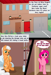 Size: 2500x3679 | Tagged: safe, artist:nika-rain, oc, oc only, oc:posy stand, oc:sora strives, earth pony, pony, comic:a sticky situation, comic, commission, high res, show accurate