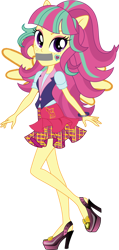 Size: 1254x2626 | Tagged: safe, artist:sugar-loop, edit, sour sweet, equestria girls, g4, my little pony equestria girls: friendship games, 1000 years in photoshop, fetish, gag, high heels, low effort, outfit, shoes, simple background, solo, tape, tape gag, transparent background, vector