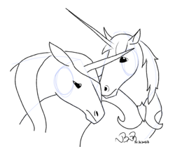 Size: 777x649 | Tagged: safe, artist:bifrose, princess cadance, shining armor, alicorn, pony, unicorn, g4, simple background, sketch, white background