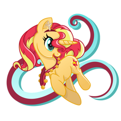 Size: 828x828 | Tagged: safe, artist:santamouse23, sunset shimmer, pony, unicorn, g4, antlers, bells, christmas, female, holiday, mare, simple background, solo, swirls, transparent background