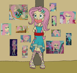 Size: 1000x949 | Tagged: safe, artist:bugssonicx, fluttershy, human, equestria girls, g4, bondage, clad feet, female, gag, tape, tape gag