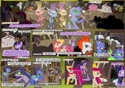 Size: 2480x1754 | Tagged: safe, artist:christhes, artist:kittythes, capper dapperpaws, moondancer, tempest shadow, twilight sparkle, alicorn, avian, changeling, crocodile, diamond dog, dog, goat, hutt, monkey, pony, g4, cad bane, cell, clone wars, dancing, droid, female, male, max rebo, music notes, party, showgirl, singing, star mares, star wars, storm guard, sy snootles, the pone wars, topi, twilight sparkle (alicorn), ziro the hutt