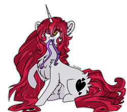 Size: 2333x2062 | Tagged: safe, artist:krissstudios, oc, oc only, oc:yuko, pony, unicorn, chest fluff, female, high res, mare, simple background, solo, transparent background