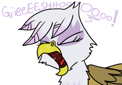 Size: 10032x6976 | Tagged: safe, artist:graymist, gilda, griffon, g4, absurd resolution, birb, chest fluff, eyelashes, eyes closed, feather, fetish, fluffy, loud, mucus, nostrils, open mouth, powerful, random, simple background, sneezing, sneezing fetish, solo, spit, spray, tongue out, transparent background