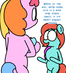 Size: 3023x3351 | Tagged: safe, artist:professorventurer, jazz hooves, toola-roola, oc, oc:velvet petals, earth pony, pony, unicorn, series:ask pippamena, g3, g5, baby, baby pony, bipedal, dialogue, female, foal, g3 to g5, generation leap, happy, high res, horn, implied zipp storm, mare, open mouth, open smile, smiling