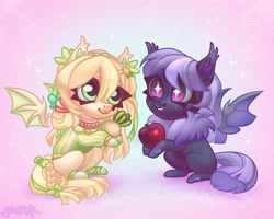 Size: 4096x3277 | Tagged: safe, artist:irinamar, oc, oc only, bat pony, pony, bat pony oc, duo