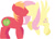 Size: 750x534 | Tagged: safe, artist:clairetots, big macintosh, fluttershy, earth pony, pegasus, pony, g4, female, kiss on the lips, kissing, male, mare, ship:fluttermac, shipping, simple background, stallion, straight, white background