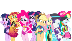 Size: 1192x670 | Tagged: safe, artist:alandssparkle, artist:andoanimalia, artist:dustinwatsongkx, artist:gmaplay, artist:keronianniroro, artist:marcorulezzz, edit, edited screencap, editor:cutler1228, screencap, applejack, fluttershy, pinkie pie, rainbow dash, rarity, sci-twi, sunset shimmer, twilight sparkle, human, driving miss shimmer, equestria girls, equestria girls specials, g4, my little pony equestria girls: better together, my little pony equestria girls: forgotten friendship, my little pony equestria girls: friendship games, my little pony equestria girls: legend of everfree, my little pony equestria girls: rainbow rocks, my little pony equestria girls: sunset's backstage pass, clothes, female, fluttershy's wetsuit, hat, humane eight, humane five, humane seven, humane six, pinkie pie's beach shorts swimsuit, rainbow dash's beach shorts swimsuit, rarity's blue sarong, sci-twi swimsuit, simple background, sunset shimmer's beach shorts swimsuit, swimsuit, transformers rise of the beasts, transparent background, twolight, wetsuit