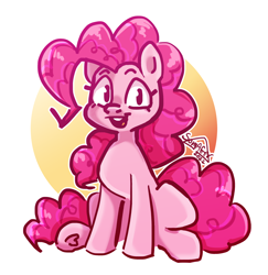 Size: 2016x2075 | Tagged: safe, artist:sonyager, pinkie pie, earth pony, pony, g4, happy, high res, open mouth, simple background, sitting, smiling, solo, white background