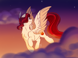 Size: 4000x3000 | Tagged: safe, artist:shamy-crist, oc, pegasus, pony, cloud, female, flying, mare, solo