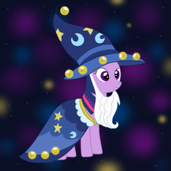 Size: 645x645 | Tagged: safe, artist:ceffyl-dŵr, twilight sparkle, pony, unicorn, g4, solo, star swirl the bearded costume