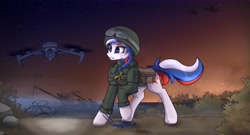 Size: 6500x3500 | Tagged: safe, artist:lakunae, oc, oc only, oc:marussia, pony, clothes, current events, cyrillic, female, mare, military, military pony, military uniform, nation ponies, russia, uniform