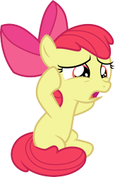 Size: 3000x4600 | Tagged: safe, artist:cloudy glow, apple bloom, brotherhooves social, g4, .ai available, blank flank, high res, simple background, solo, transparent background, vector