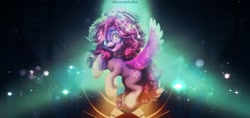 Size: 2551x1208 | Tagged: safe, artist:annaxeptable, starsong, pegasus, pony, g3, g5, g3 to g5, generation leap, glasses, solo