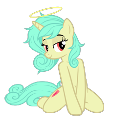 Size: 3388x3671 | Tagged: safe, artist:equestria secret guard, oc, oc only, oc:seven sister, pony, unicorn, bedroom eyes, belly button, collarbone, female, high res, horn, kneeling, looking at you, mare, sexy, shoulder, simple background, smiling, smiling at you, smirk, solo, transparent background, unicorn oc