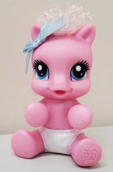 Size: 670x1014 | Tagged: safe, pinkie pie (g3), earth pony, pony, g3, g3.5, newborn cuties, solo, toy