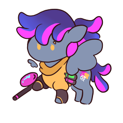 Size: 3000x3000 | Tagged: safe, artist:roxymadn3ss, oc, oc only, pegasus, pony, chibi, chonky pony, contrast, high res, ink, paint, paintball, simple background, solo, transparent background
