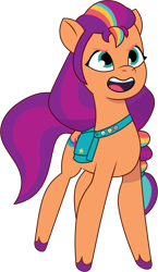 Size: 721x1240 | Tagged: safe, artist:prixy05, sunny starscout, earth pony, pony, g5, my little pony: tell your tale, female, mane stripe sunny, mare, satchel, simple background, solo, transparent background, vector