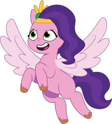 Size: 1100x1217 | Tagged: safe, artist:prixy05, pipp petals, pegasus, pony, g5, my little pony: tell your tale, female, flying, mare, simple background, solo, transparent background, vector