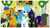 Size: 1280x720 | Tagged: safe, artist:askbritanniamlp, octavia melody, oc, oc:blacklight shining, oc:freeze pop, pegasus, pony, ask britannia, g4, female, holiday, male, mare, saint patrick's day, stallion