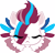 Size: 3365x3219 | Tagged: safe, artist:cutepencilcase, zipp storm, pegasus, pony, g5, aladdin sane, bust, colored wings, david bowie, eyes closed, face paint, high res, portrait, simple background, solo, spread wings, transparent background, wings