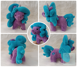 Size: 4935x4261 | Tagged: safe, artist:cutepencilcase, izzy moonbow, pony, unicorn, g5, beady eyes, irl, photo, plushie, potato pony, solo